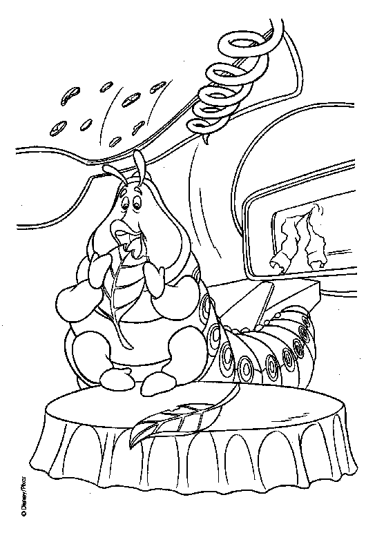 coloriage 1001 pattes mange